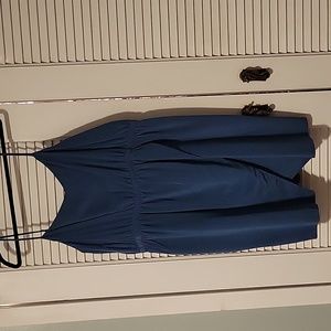 Spaghetti strap blue dress